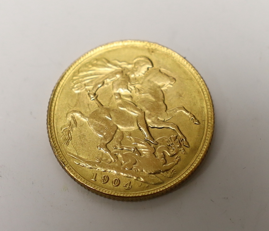 British gold coins, Edward VII sovereign 1904